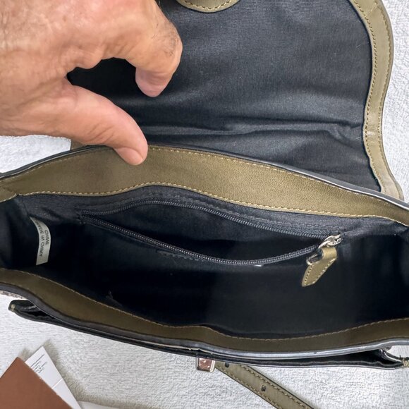 COACH Bleecker Python Mini Messenger Sv/Natural Olive - Picture 11 of 16